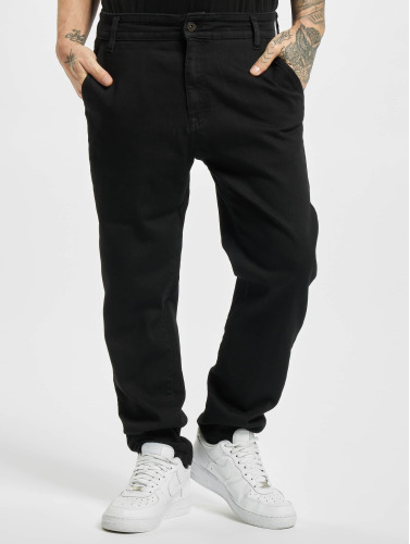 Urban Classics Broek rechte pijpen -Taille, 34 inch- Knitted Chino Denim Spijkerbroek Zwart