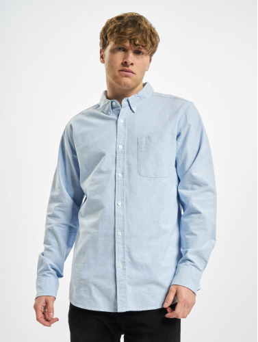 Urban Classics Overhemd -3XL- Basic Oxford Blauw/Wit