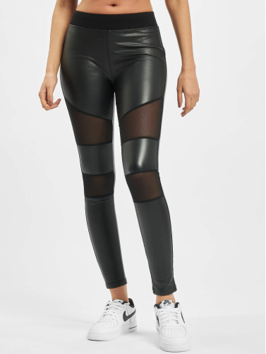 Urban Classics / Legging Tech Mesh Faux in zwart