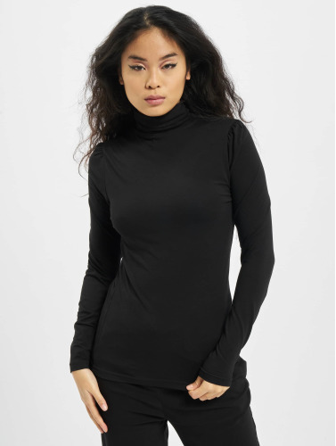 Urban Classics Longsleeve top -XL- Ladies Puffer Sleeve TurtleneckS black Coltrui Zwart