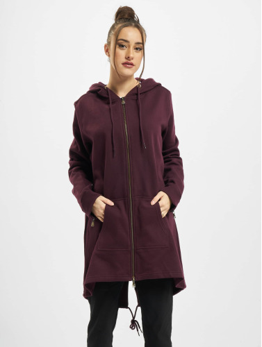 Urban Classics / Sweatvest Ladies Sweat Parka in rood