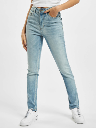 Urban Classics / Slim Fit Jeans Ladies High Waist in blauw