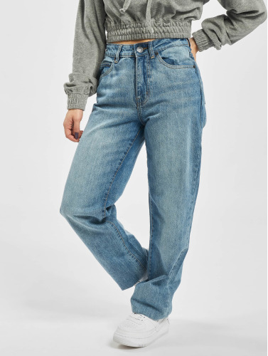 Urban Classics / Straight fit jeans Ladies High Waist in blauw