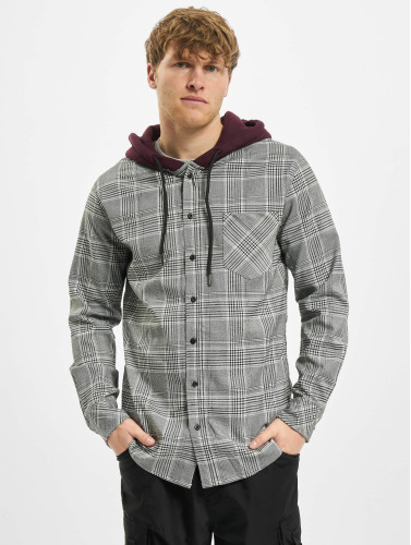 Urban Classics / overhemd Hooded Glencheck in grijs