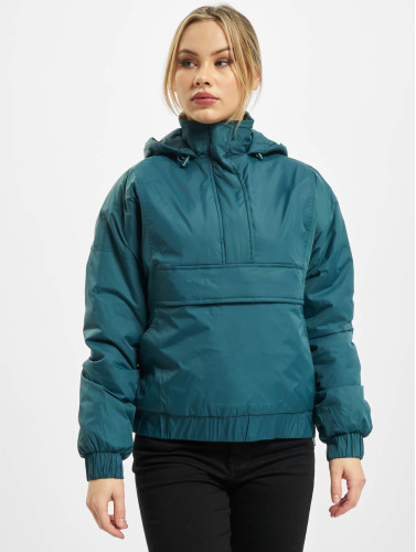 Urban Classics / Zomerjas Ladies Panel Padded Pull Over in turquois