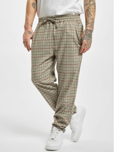 Urban Classics / joggingbroek Tapered Check in beige