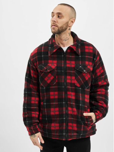 Urban Classics / Zomerjas Plaid Teddy Lined in rood