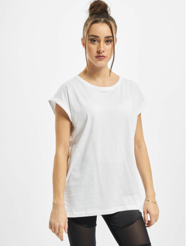 Urban Classics / t-shirt Ladies Organic Extended Shoulder Tee in wit