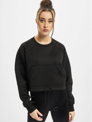 Urban Classics / trui Ladies Oversized Short Raglan Crew in zwart