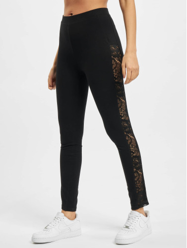 Urban Classics / Legging Ladies Lace Striped in zwart