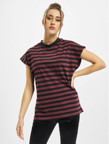 Urban Classics / t-shirt Ladies Y/D Stripe Tee in rood
