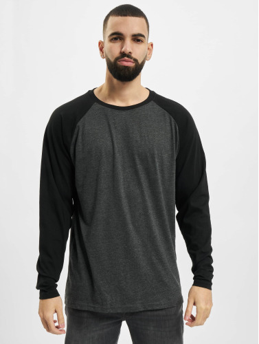Urban Classics Longsleeve shirt -XL- Raglan Contrast Grijs/Zwart
