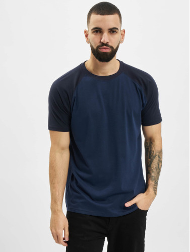 Urban Classics Heren Tshirt -4XL- Raglan Contrast Blauw