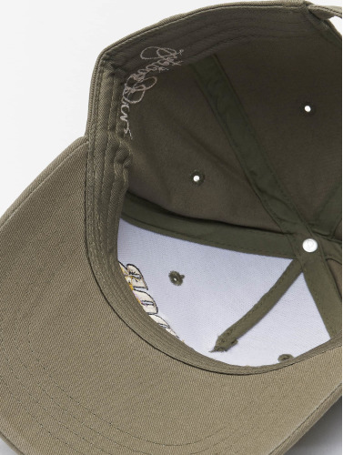 PEGADOR / snapback cap Embroidery Destroyed in olijfgroen