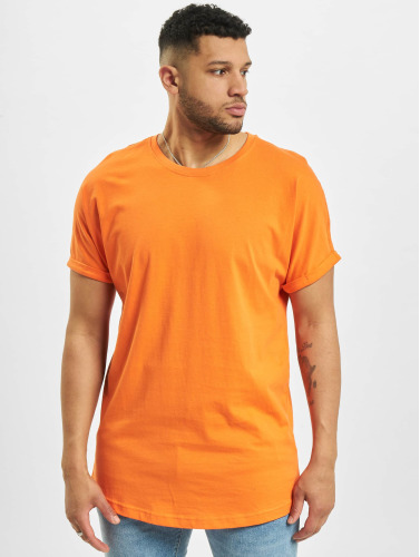 Urban Classics Heren Tshirt -5XL- Long Shaped Turnup Oranje