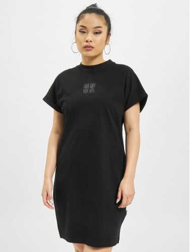 Urban Classics / jurk Cut On Sleeve Printed in zwart