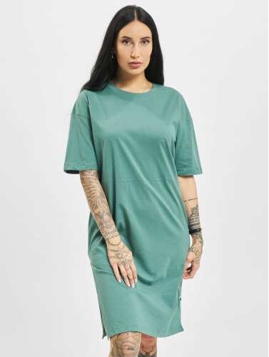 Urban Classics / jurk Organic Oversized Slit in groen