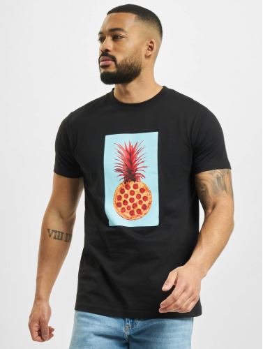 Mister Tee / t-shirt Pizza Pineapple in zwart