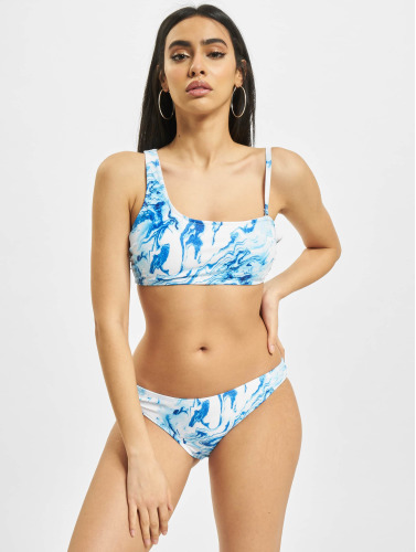 Urban Classics Bikini set -M- Asymmetric Blauw/Wit