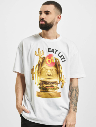 Mister Tee Upscale / t-shirt Eat Lit Oversize in wit