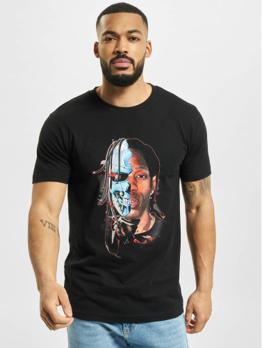 Mister Tee Heren Tshirt -L- Half Face Zwart