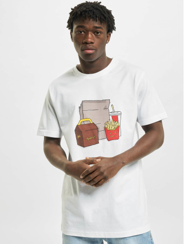 Mister Tee Heren Tshirt -L- Meal Wit