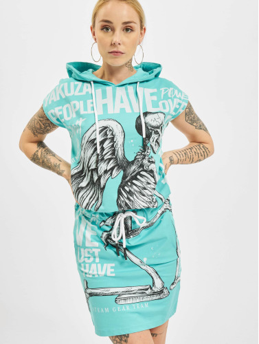 Yakuza / jurk Power Hooded in turquois