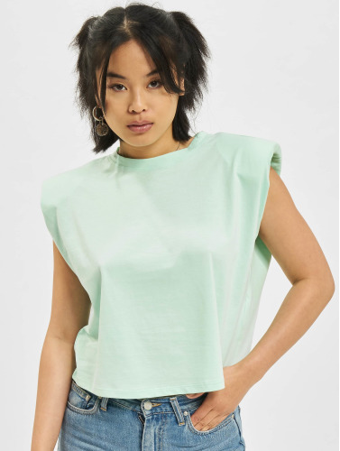 Only / t-shirt Jen Life Shoulderpad in groen