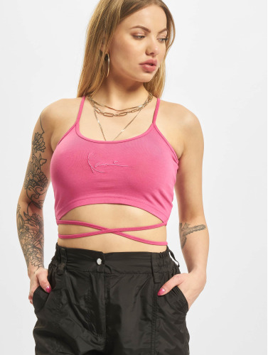 Karl Kani / top Small Signature Crop Laced Washed in pink