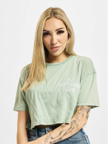 On Vacation / t-shirt Cropped Do Nothing Club in groen