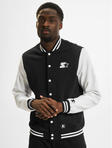 Starter College jacket -L- Fleece Zwart/Wit