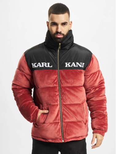 Karl Kani / Gewatteerde jassen Retro Velvet Block in rood
