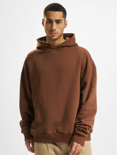 DEF / Hoody Shoulder Embroidery in bruin