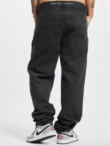 Southpole / Straight fit jeans Embossed Denim in zwart