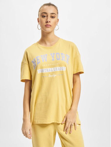 Only / t-shirt Cate Oversize in geel