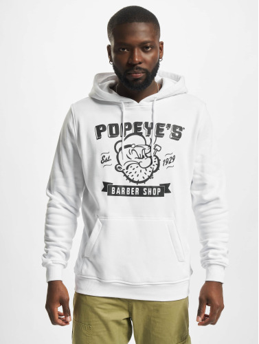 Merchcode / Hoody Popeye Barber Shop in wit