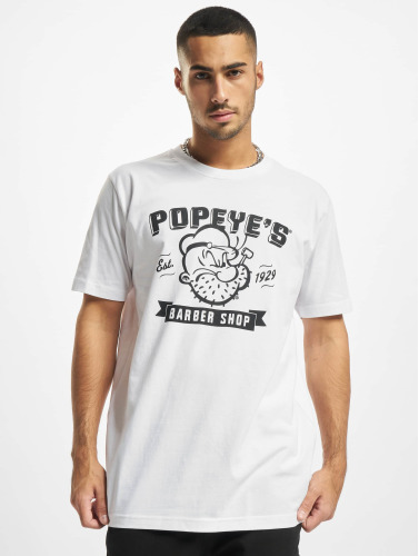 Merchcode / t-shirt Popeye Barber Shop in wit