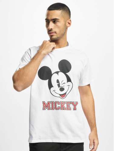 Merchcode / t-shirt Mickey College in wit