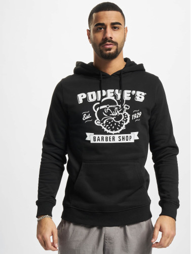 Merchcode / Hoody Popeye Barber Shop in zwart