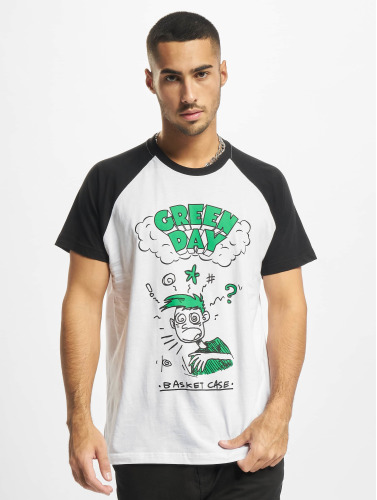 Merchcode / t-shirt Green Day Basket Raglan in wit