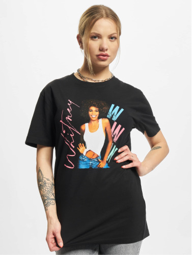 Merchcode / t-shirt Ladies Whitney Houston in zwart