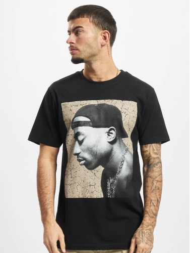 Urban Classics Heren Tshirt -XXL- Tupac Cracked Background Zwart
