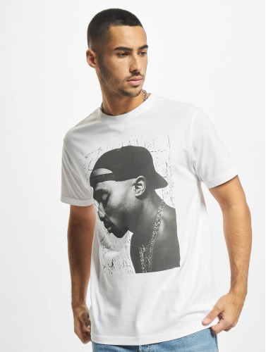 Mister Tee / t-shirt Tupac Cracked Background in wit