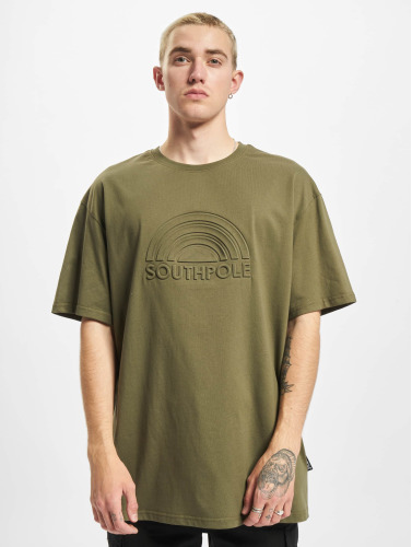 Southpole / t-shirt 3D Logo in olijfgroen