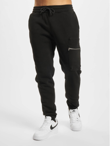 Southpole / joggingbroek Shiny Zipper Utility Fleece in zwart