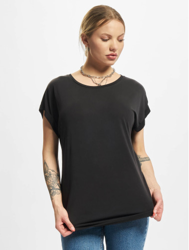 Urban Classics / t-shirt Ladies Modal Extended Shoulder in zwart