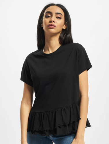 Urban Classics / t-shirt Ladies Organic Volant in zwart
