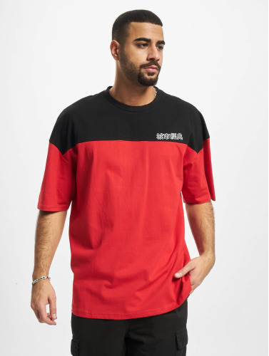 Urban Classics / t-shirt Oversized Color Block Logo in rood
