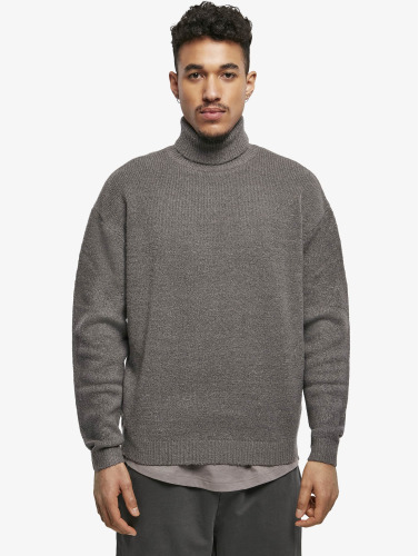 Urban Classics Sweater/trui -5XL- Oversized Roll Neck Grijs