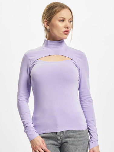 Urban Classics / Longsleeve Ladies Cut-Out Turtleneck in paars